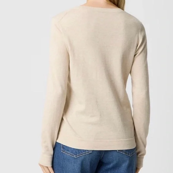 J. Crew Factory Cotton Teddie, heather light khaki, small. Fresh from drycleaner - Picture 3 of 14
